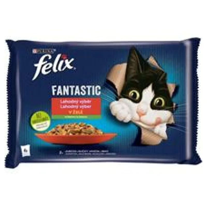 Felix cat kaps.-Fant.Multipack mas.výběr +zelen. 4 x 85g