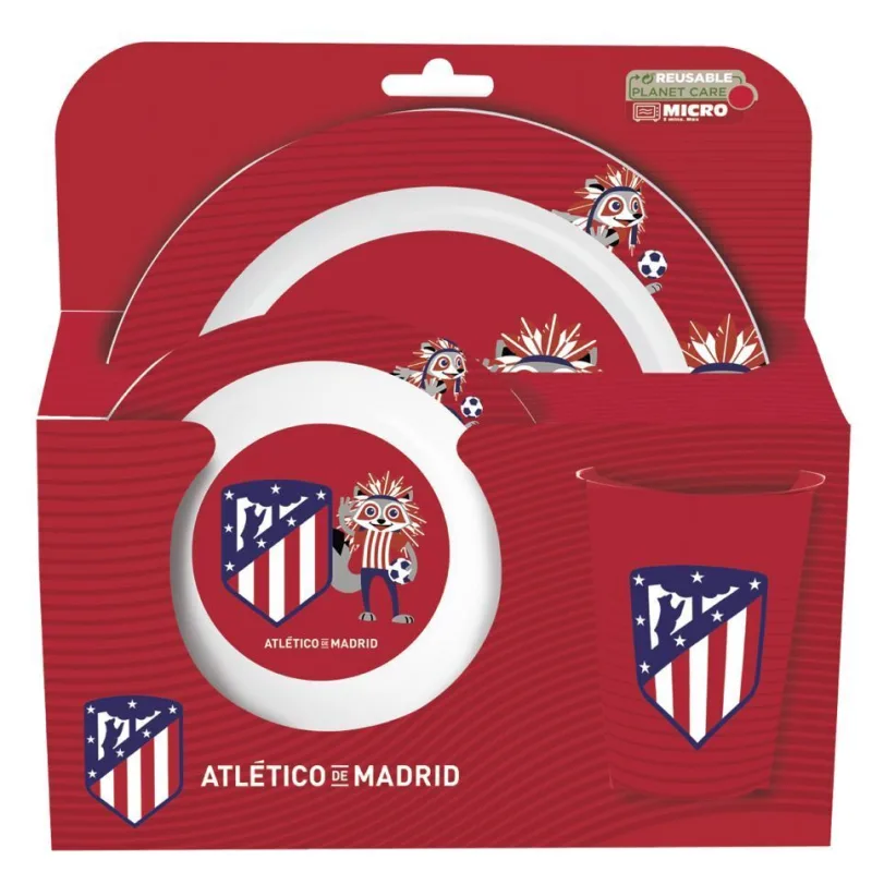 Atlético Madrid obedová sada detská/3 ks
