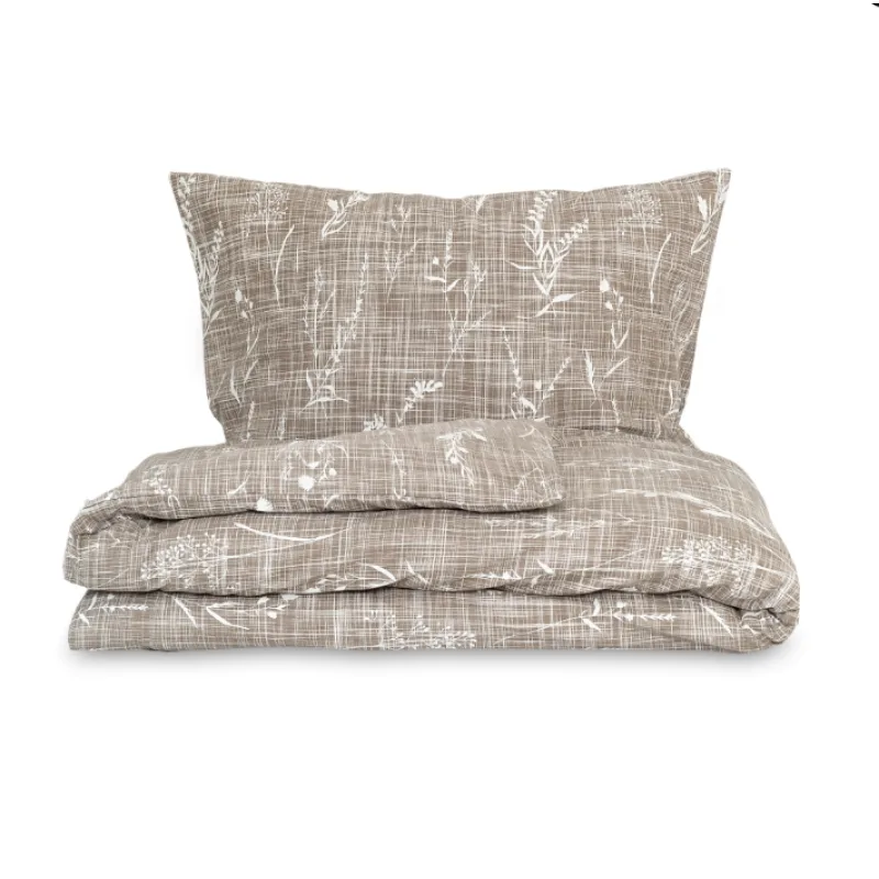 Flanelové obliečky Jeseň béžová 140x220/70x90 cm