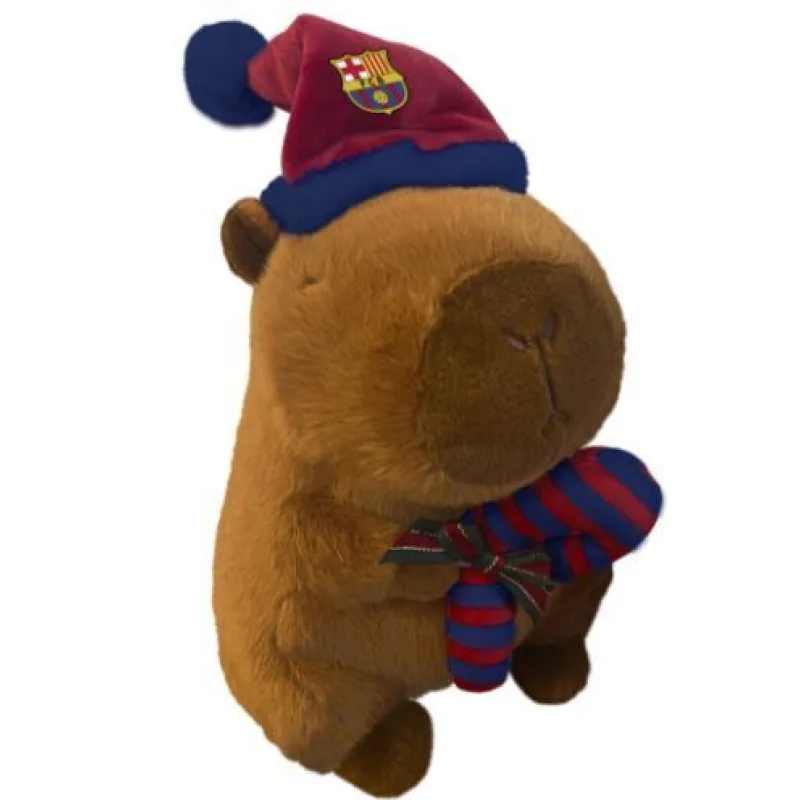 FC Barcelona plyšová vianočná kapybara 35 cm - SKLADOM