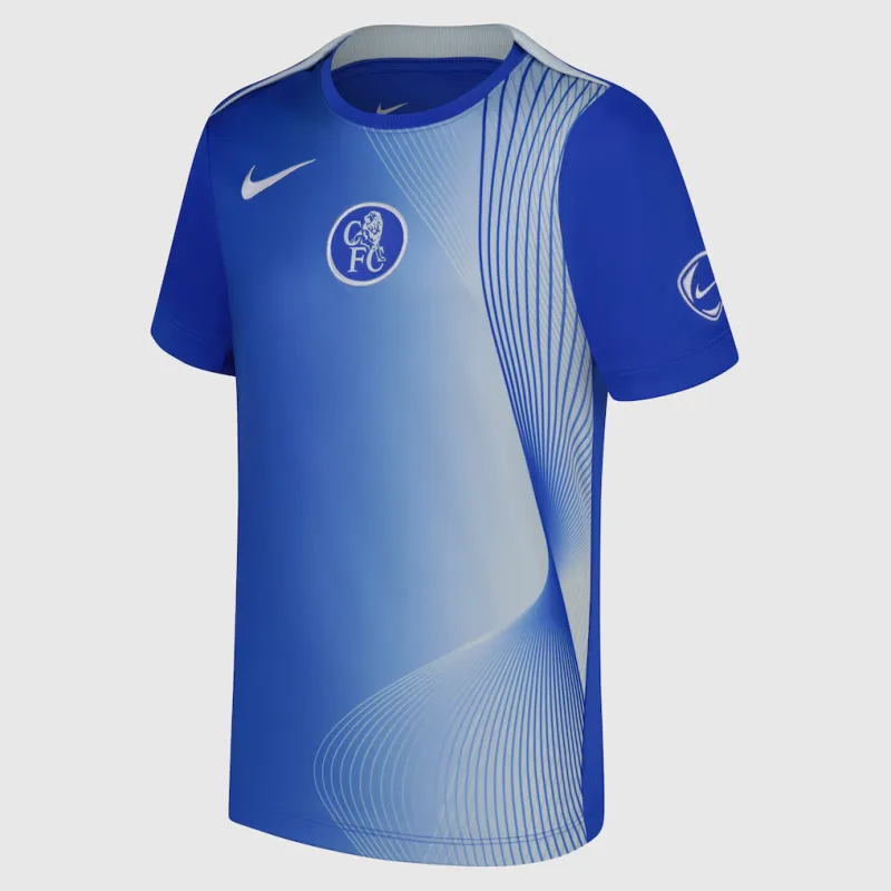 Nike Chelsea FC predzápasový dres modrý detský 2025-2026