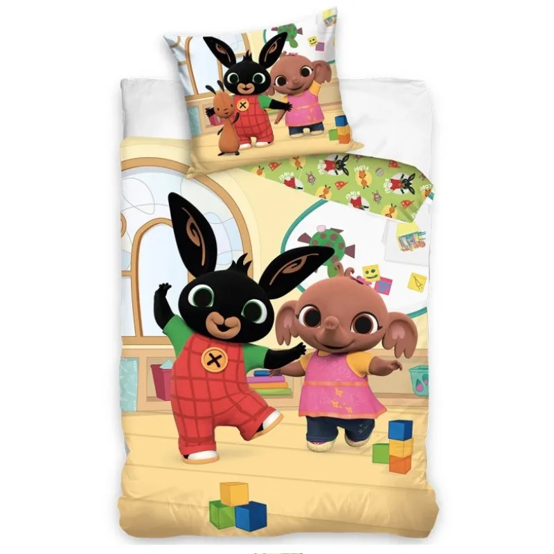 Detské obliečky Zajačik Bing a Sula v Škôlke 140x200/70x90 cm