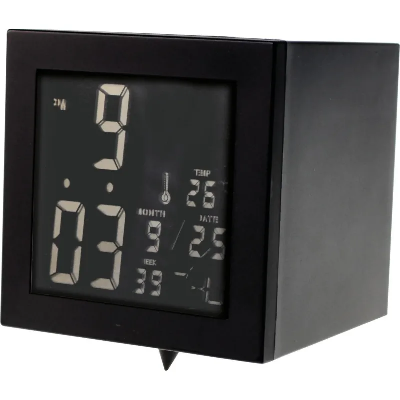 MPM Plastové stolní hodiny s ukazatelem teploty C02.2593