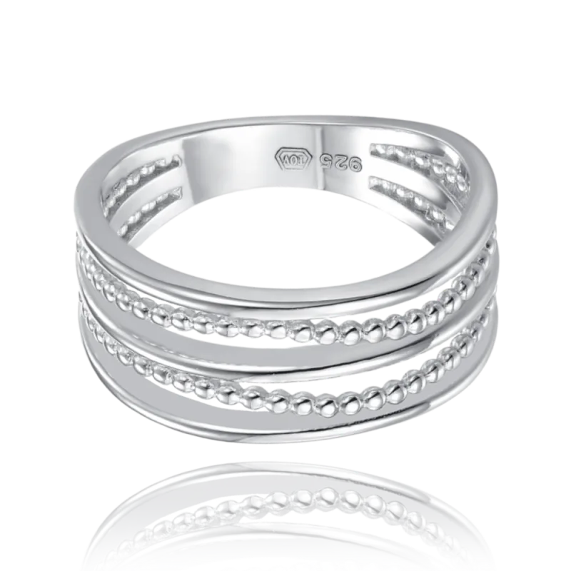 MINET Moderní stříbrný prsten vel. 54 JMAN0512SR54