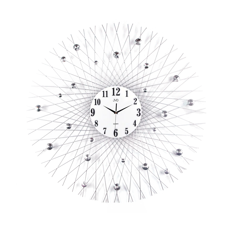 Luxusní obrovské paprskovité hodiny design JVD HJ66 s bar. kamínky - průměr 80cm