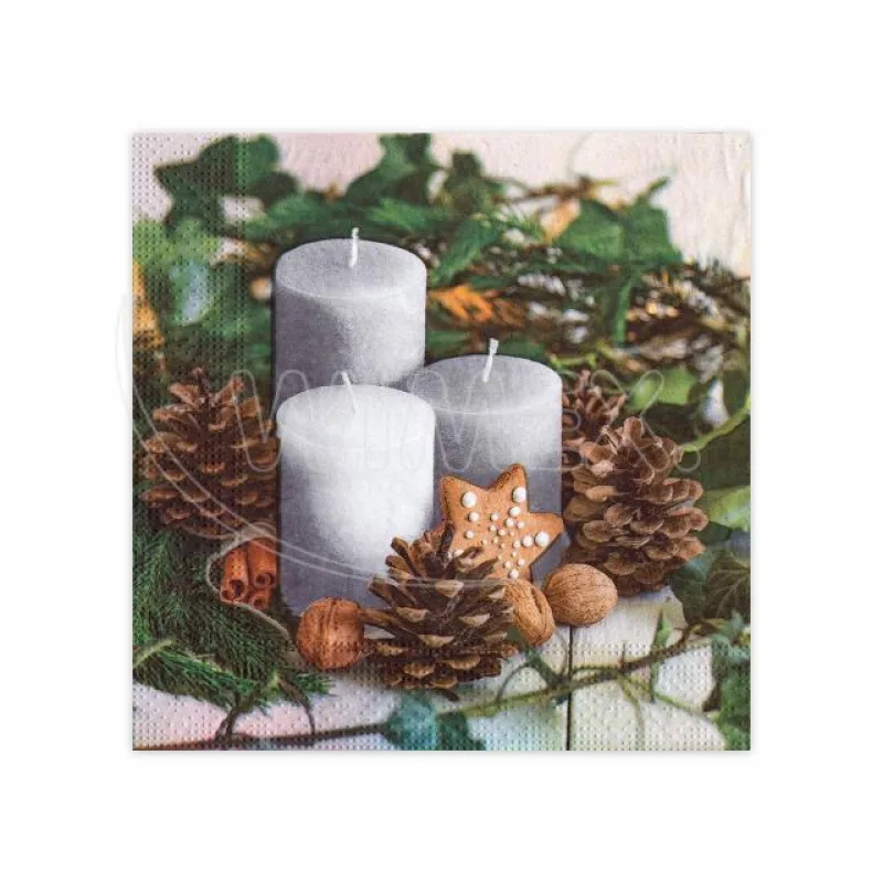 Ubrousky 3-vrstvé 33 x 33 cm VÁNOCE [20 ks] (84093 - CH3A)