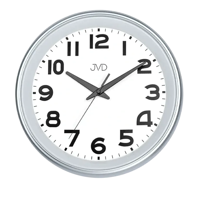 JVD Nástěnné netikající tiché hodiny JVD HA243 se senzorem stmívání