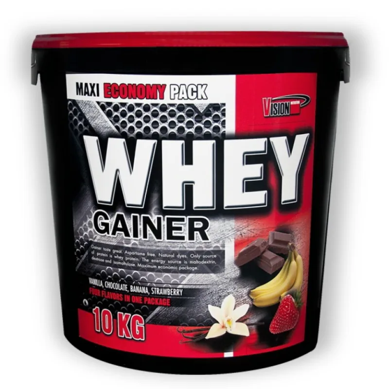 Whey Gainer 5000 g - Vision Nutrition Príchuť: MIX - Vanilka, Čokoláda, Banán, Jahoda