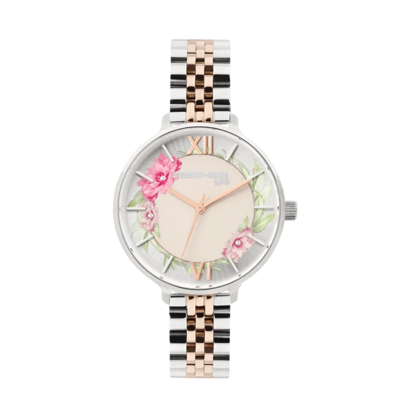 SUNDAY ROSE Dámské luxusní designové hodinky SUNDAY ROSE Spirit BLUSH SUN-S18
