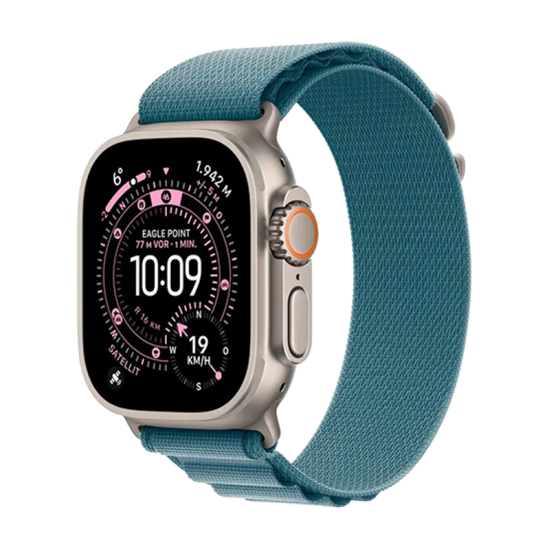 Watch Apple Watch Ultra 3 (2025) 5G 49mm Natural Titanium Case with Alpine Loop M - Light Blue