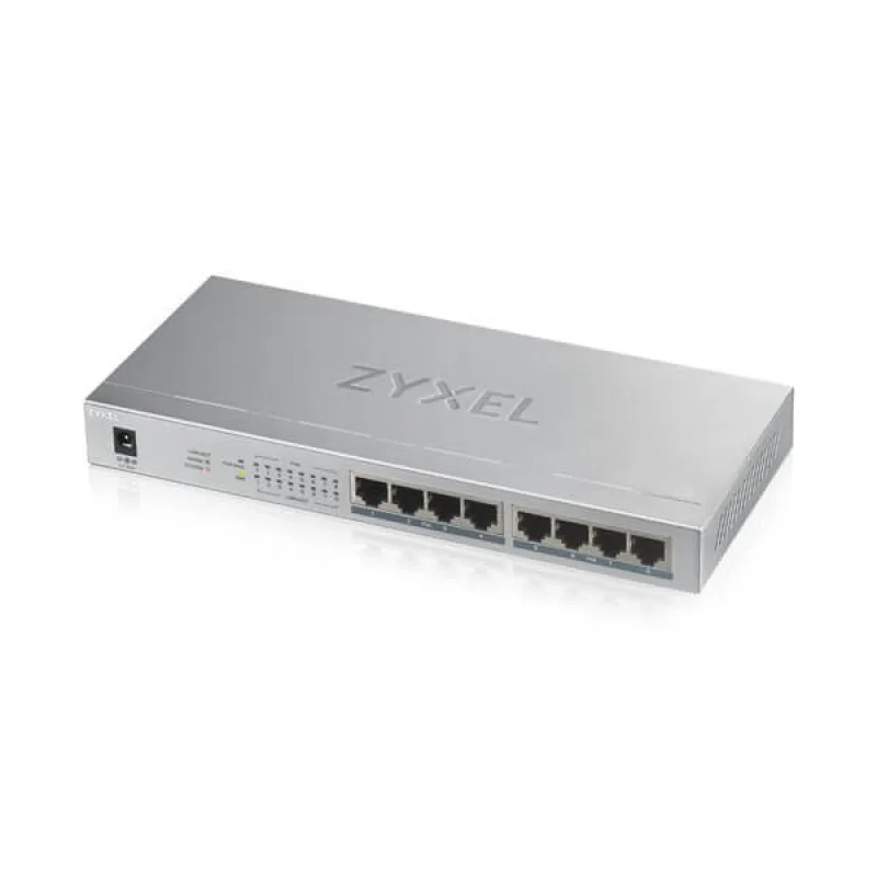Zyxel GS1008-HP, 8 Port Gigabit PoE+ unmanaged desktop Switch, 8 x PoE,…