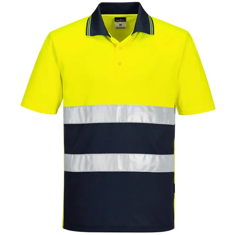 Portwest S175 Hi-Vis polo triko Black/Yellow
