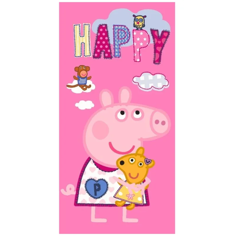 Detská osuška Prasiatko Pepina a Macko Teddy 70x140 cm