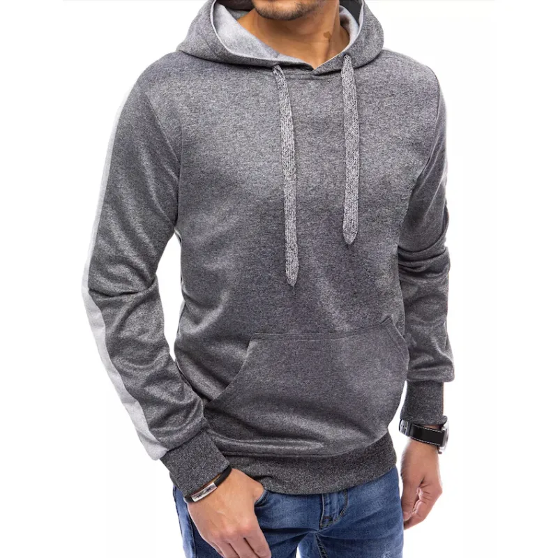 Pánska mikina s kapucňou sivá Dstreet BX5122 XXL