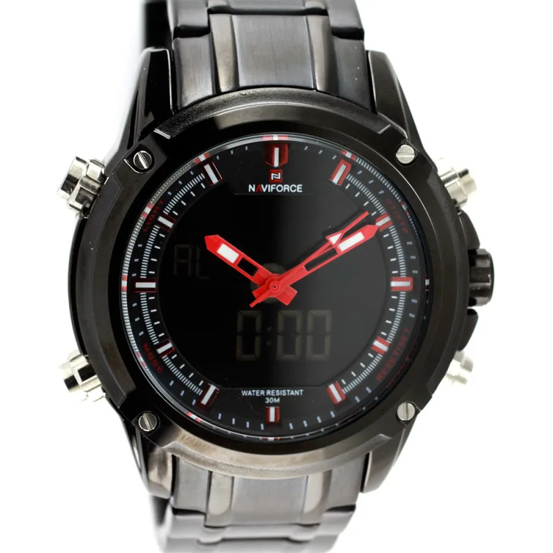 MPM Moderní pánské hodinky s digitálním časem a datem na číselníku W01X.10862.G