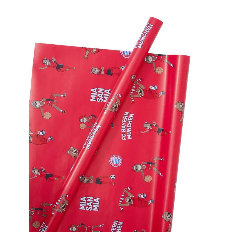 FC Bayern München - Bayern Mníchov baliaci papier červený (3 ks v balení)