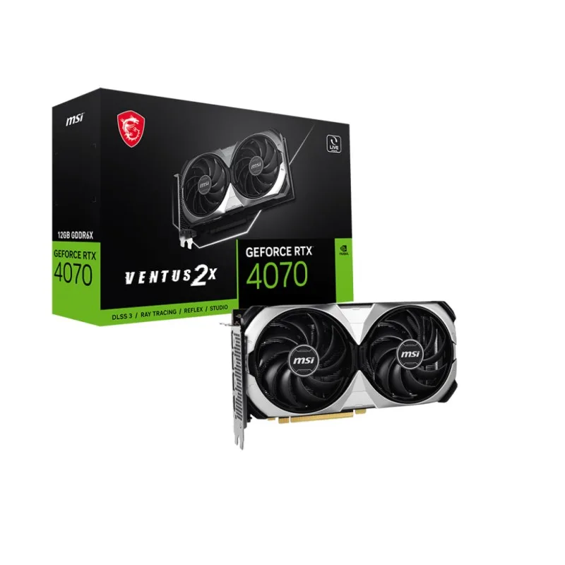 BAZAR - MSI VGA NVIDIA GeForce RTX 4070 VENTUS 2X 12G OC, RTX 4070, …