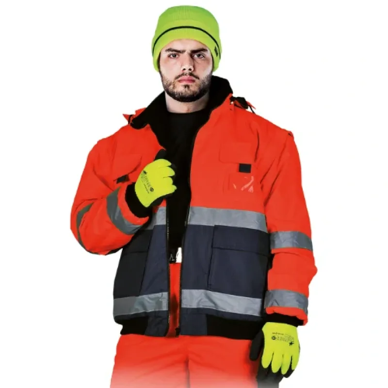 Leber&Hollman VIBER CG reflexná zimná bunda 2v1 červená