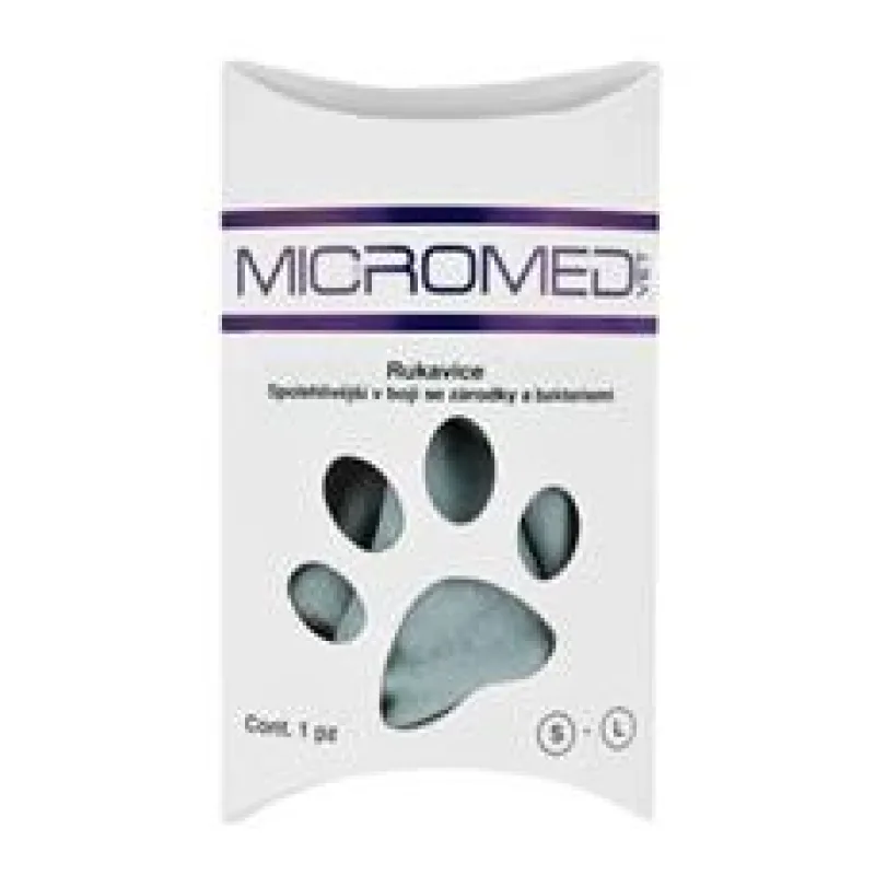 Rukavice VET MICROMED ošetřující, čístící S 1 ks