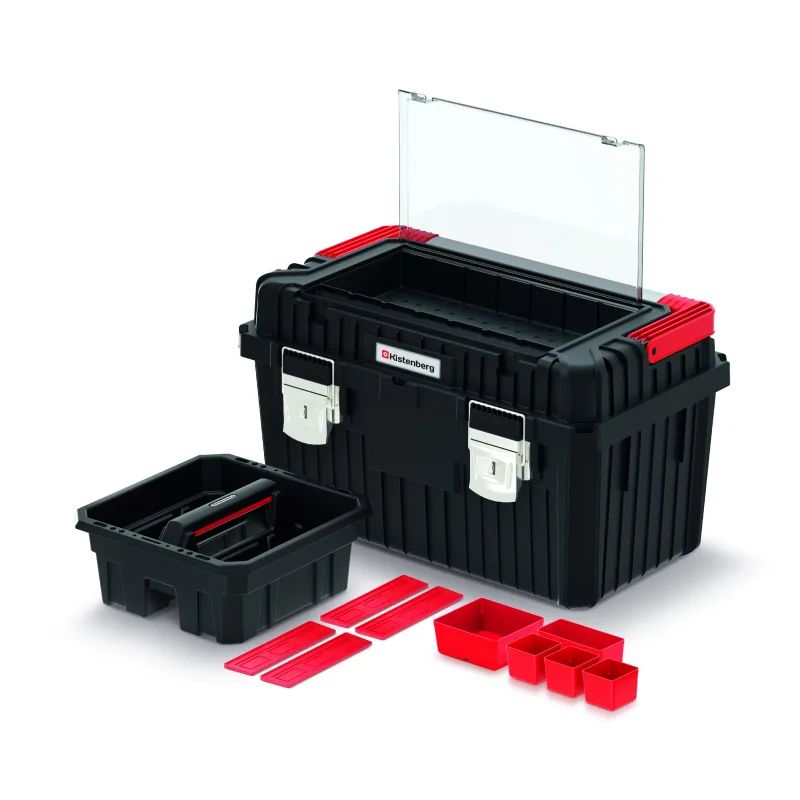 Kistenberg Kufor na náradie HEAVY 585x360x337mm čierny, organizéry aj vo veku KHVA603535BSM-S411