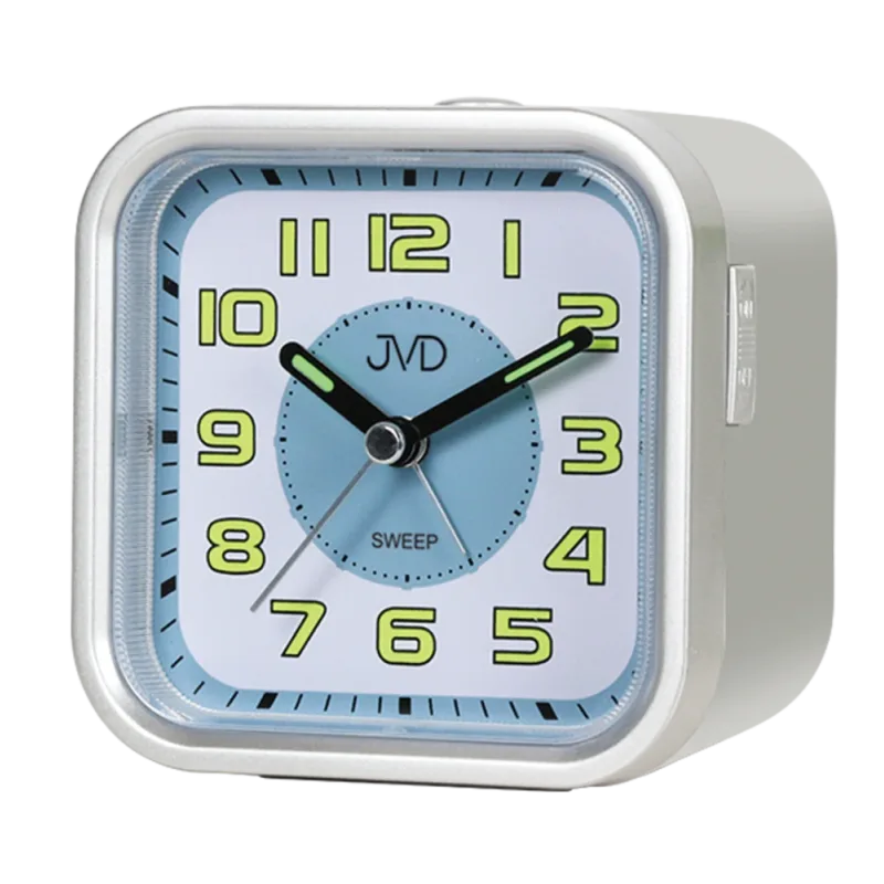 JVD Tichý netikající ručkový budík s LED osvětlením JVD SRP9504.2
