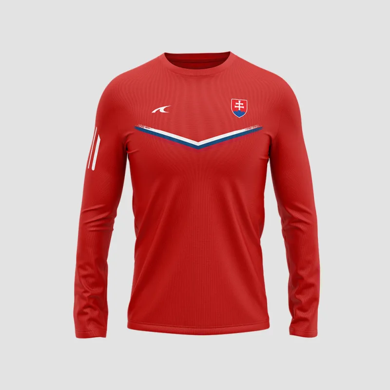 Slovensko Slovakia tričko s dlhým rukávom červené pánske