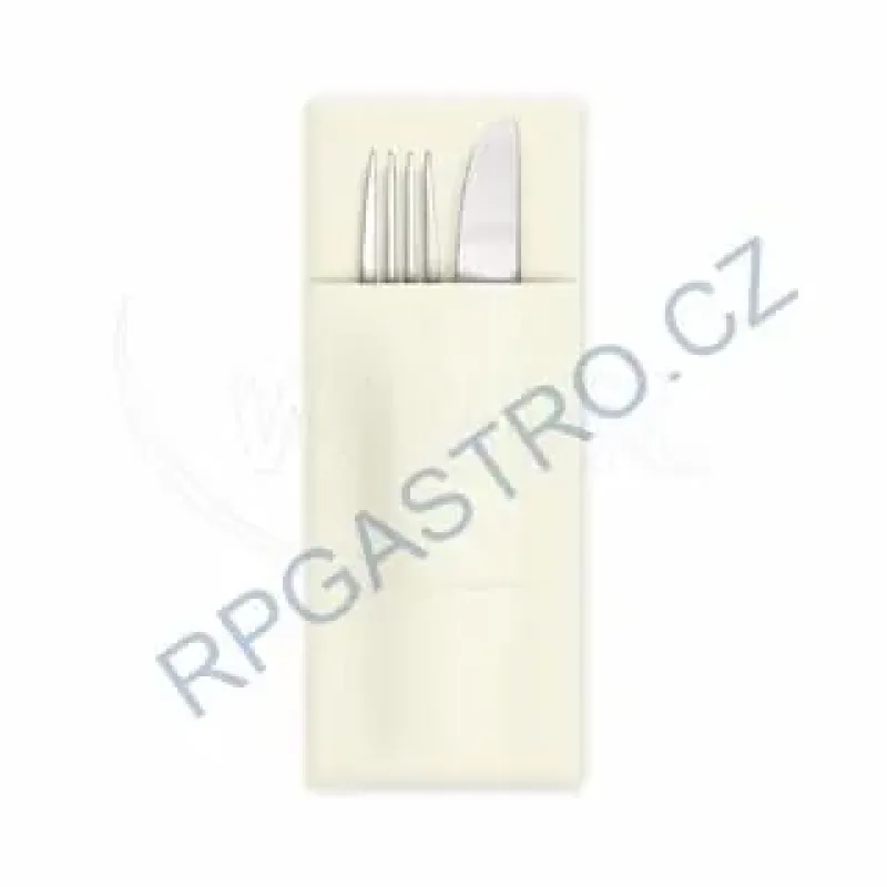 Ubrousky CutleryStar 2vrstvé béžové 38 x 32 cm [50 ks] (kapsy na příbor) (87109)