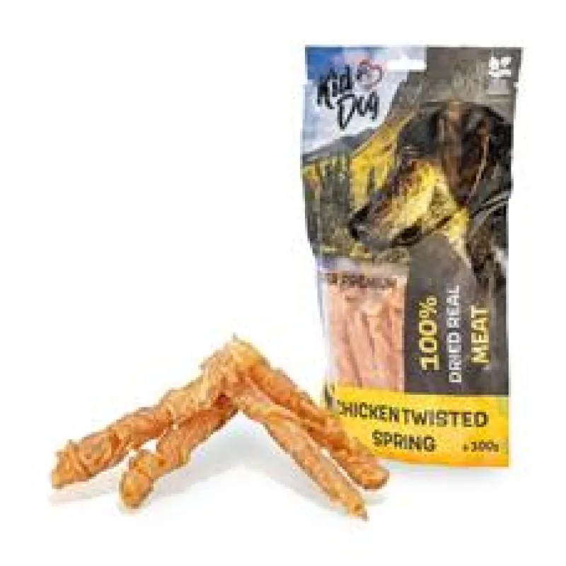 KIDDOG SUPER PREMIUM 100% kuřecí prsa ve spirále bez aditiv 100g