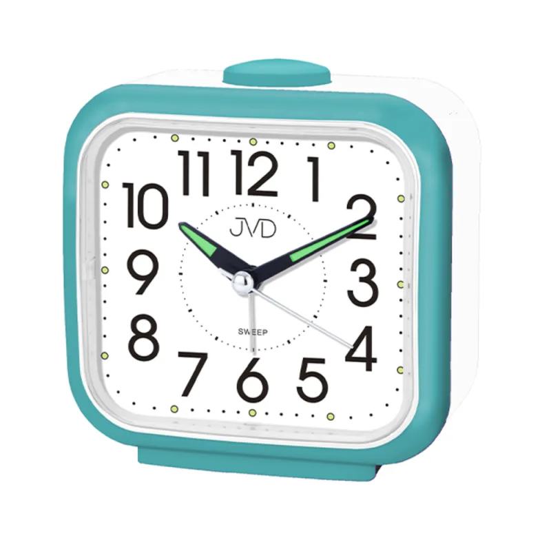 JVD Modrý analogový netikající tichý budík JVD SRP1309.7