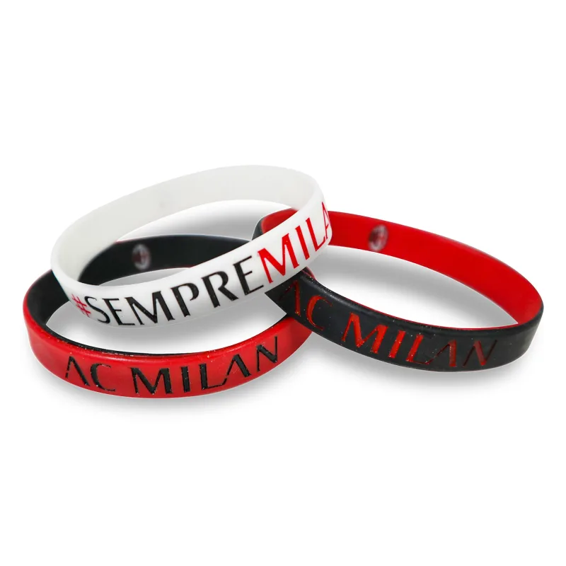 AC Miláno (AC Milan) náramky (3 ks v balení) - SKLADOM
