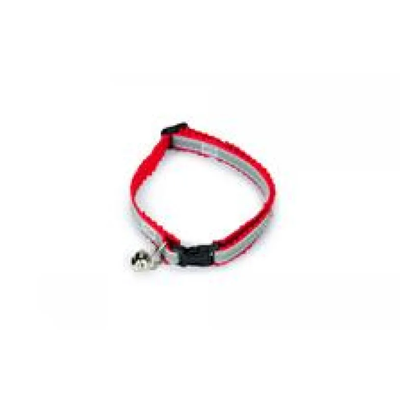 Beeztees Obojek pro kočky reflexní šedý/červený