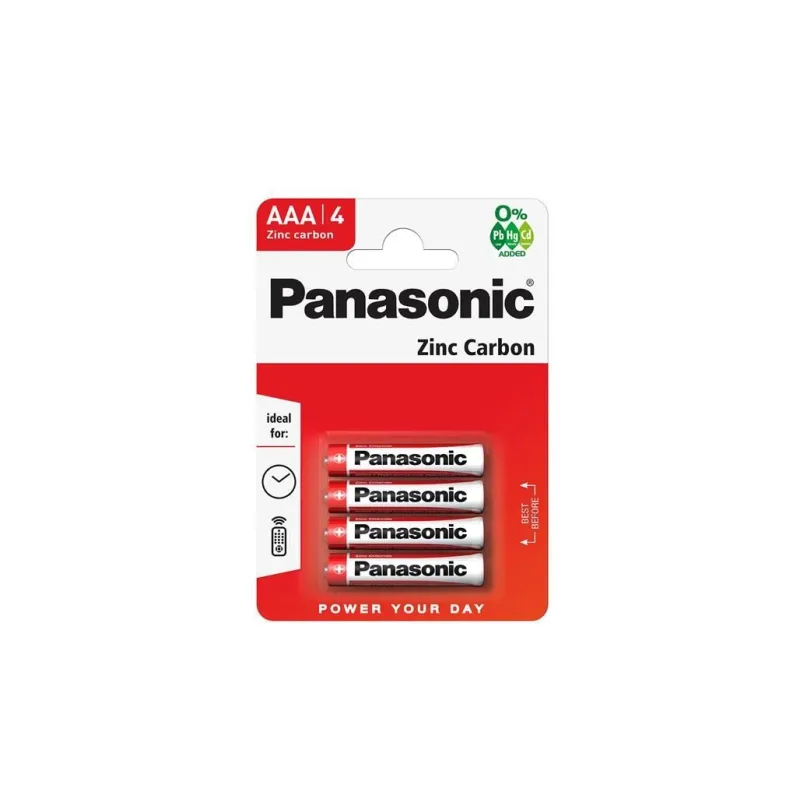 PANASONIC Zinkouhlíkové baterie Red Zinc R03RZ/ 4BP EU AAA 1, 5V…
