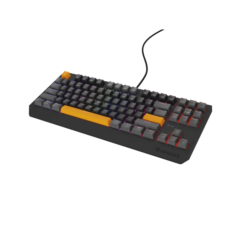 Genesis herná klávesnica THOR 230/ TKL/ RGB/ Outemu Red/ Drôtová USB/ US…