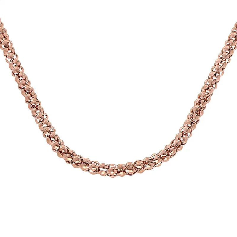 MPM Dámský ocelový nerezový řetízek 7975 - růžově pozlacený SNE.7975.. 45cm