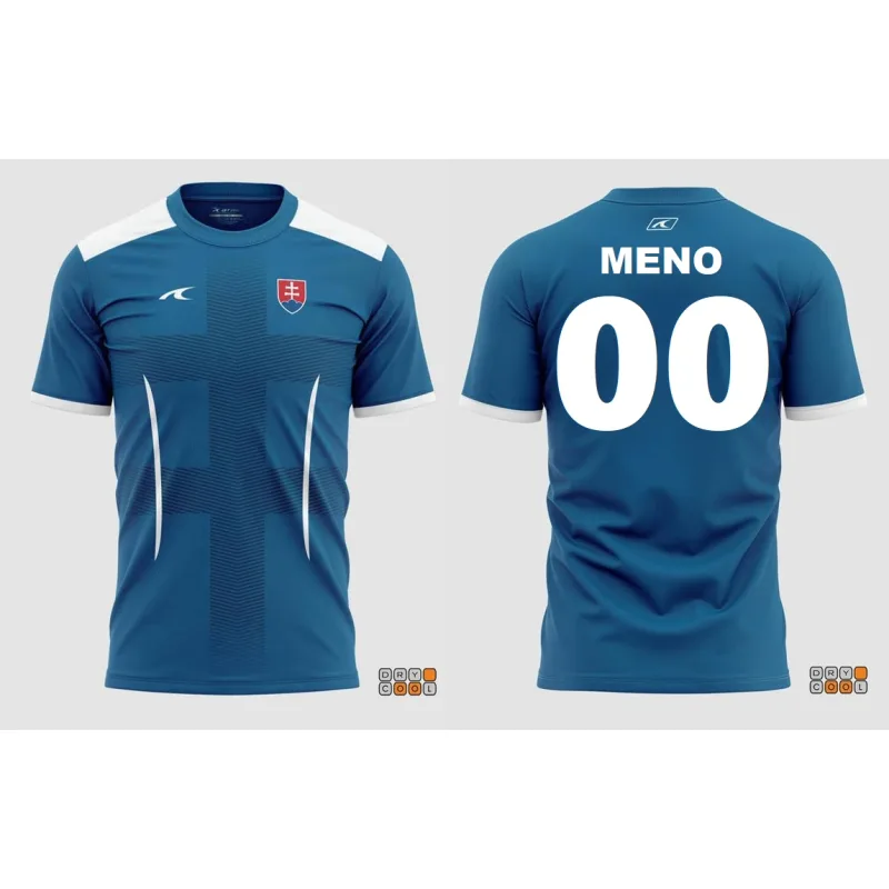 Futbalový dres Slovensko / Slovakia modrý detský s vlastným menom a číslom