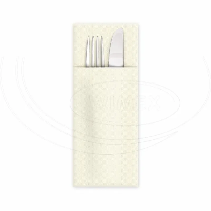 Ubrousky PREMIUM 32 x 40 cm "CutleryStar" (kapsy na příbor) béžové [50 ks] (89009)