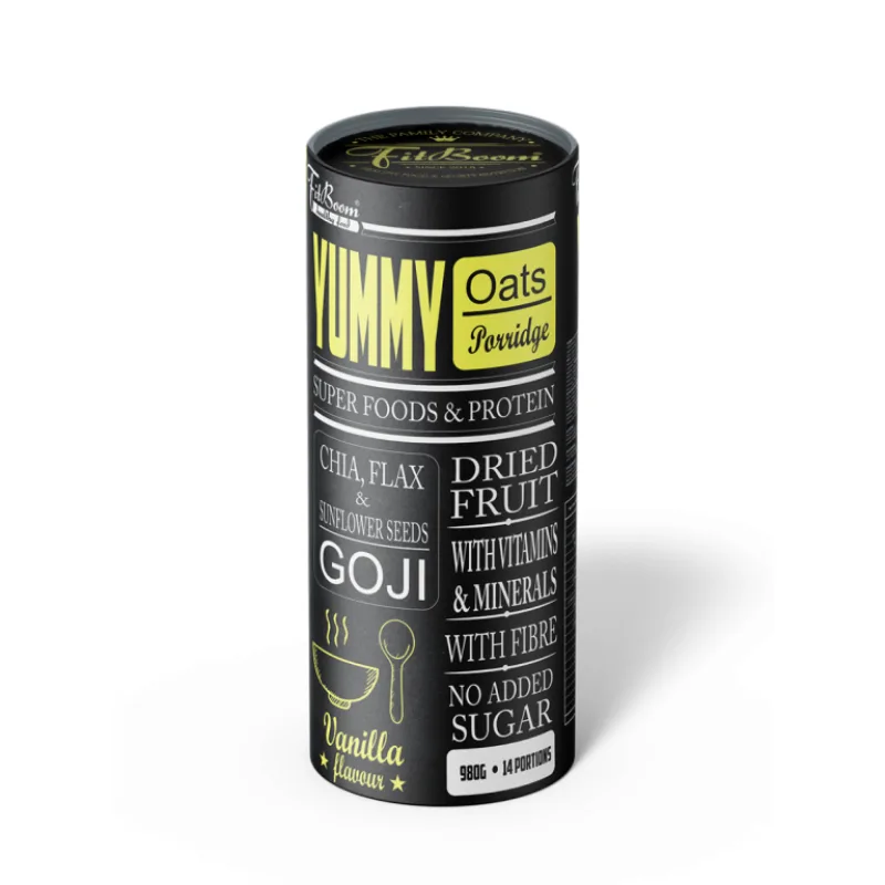 YUMMY OATS 980 g - FitBoom Príchuť: Jablkový koláč