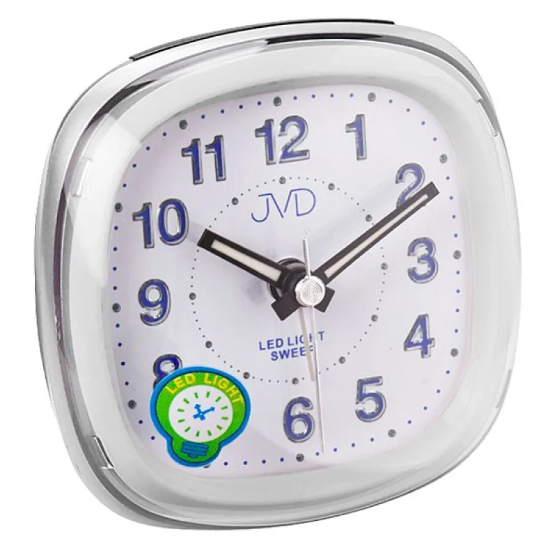 Ručkový netikající svítící budík JVD sweep SRP813.3 s LED osvětlením