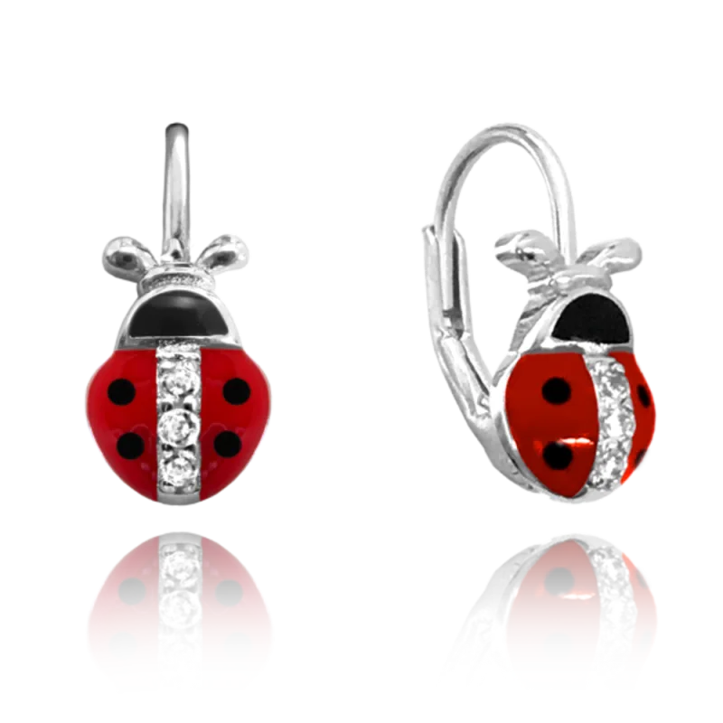 MINET Stříbrné náušnice BERUŠKY vykládané zirkony JMAD0001SE00