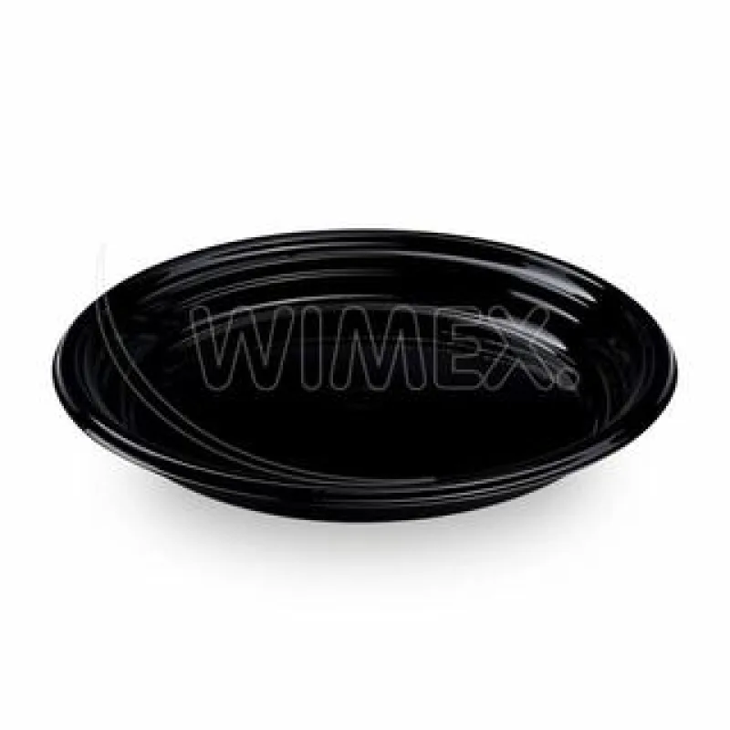 Talíř kulatý PP Reware Dinner vratný černý Ø 22 cm [12 ks] (PP952)