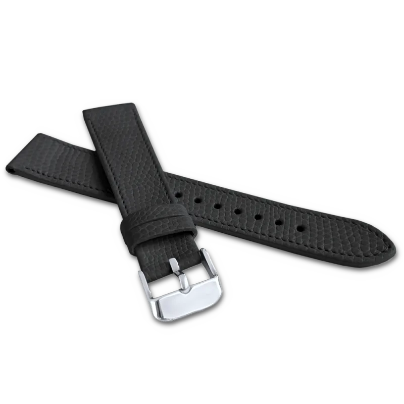 MINET Černý řemínek LIZARD se vzorem ještěrky z luxusní kůže Top Grain - 20 LSAFB20