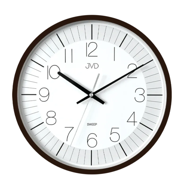 JVD Hnědé nástěnné tiché netikající hodiny JVD JVD HX8019.2