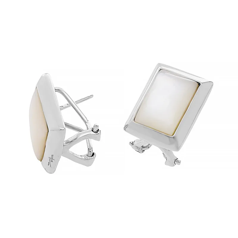 MPM Dámské stříbrné náušnice 8245 - stříbrnobílé barvy