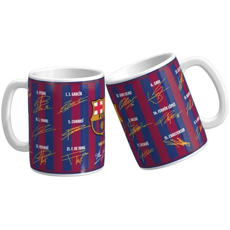 FC Barcelona hrnček s podpismi hráčov 2025-2026