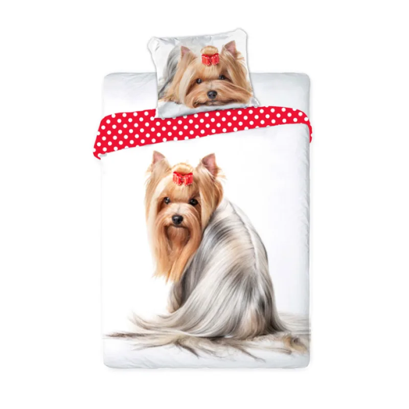 Bavlnené obliečky Jorkšírský teriér 140x200/70x90 cm