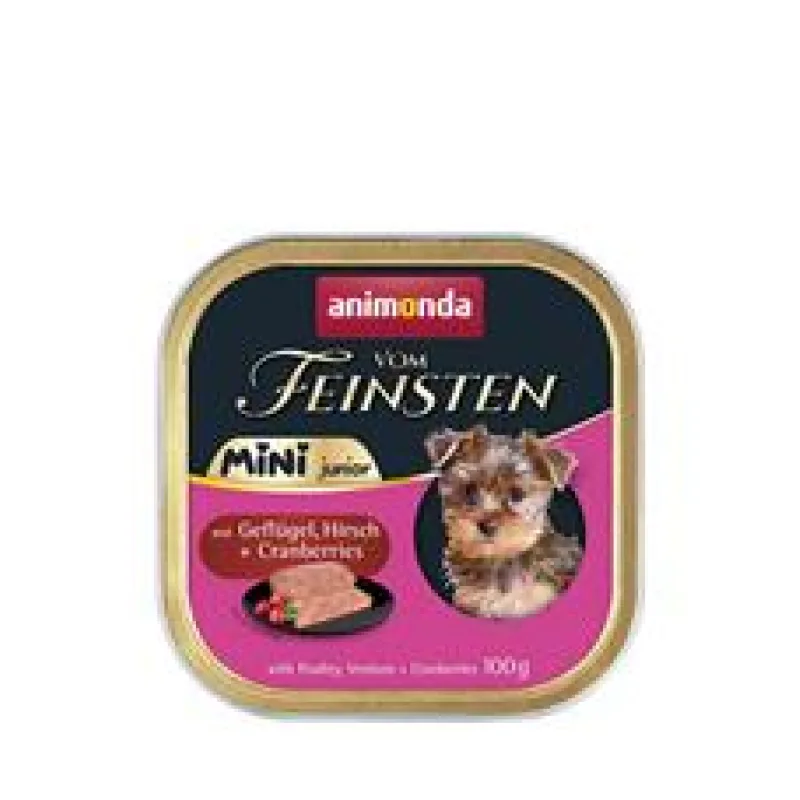 ANIMONDA paštika Vom Feinsten MINI Junior - drůbeží, zvěřina, brusinky pro psy 100g