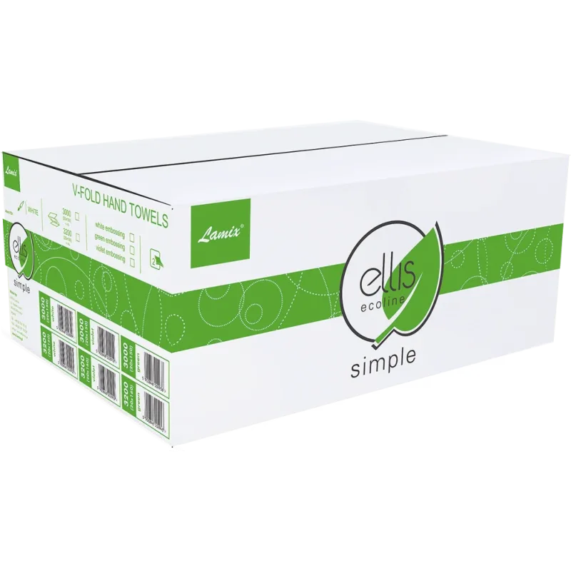 Lamix 2899 ELLIS ECOLINE 150 m 2V papierové uteráky biele 3000 ks