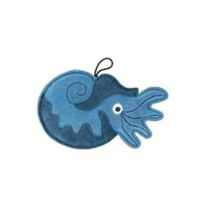 Hračka pes LEATHER NAUTILUS kůže,modrá Kiwi 21 cm