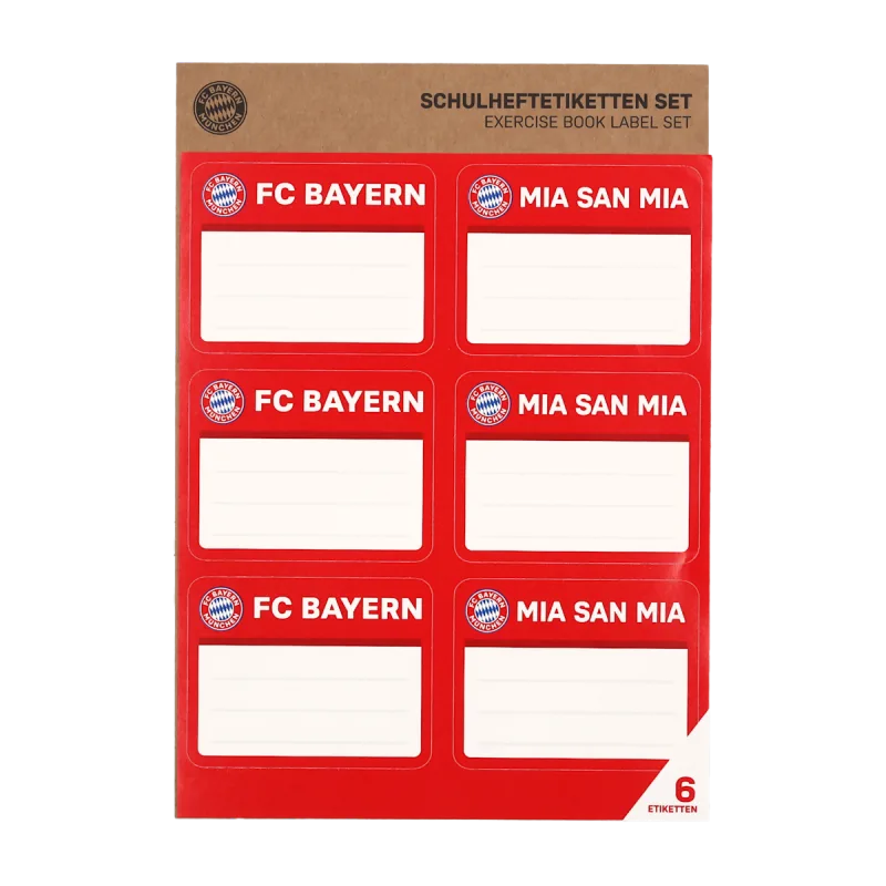 FC Bayern Mníchov sada nálepiek na zošity - SKLADOM