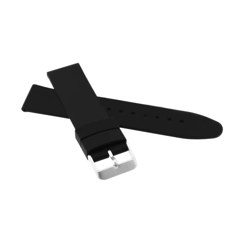 JVD Pánský černý silikonový řemínek na hodinky RP 116/18
